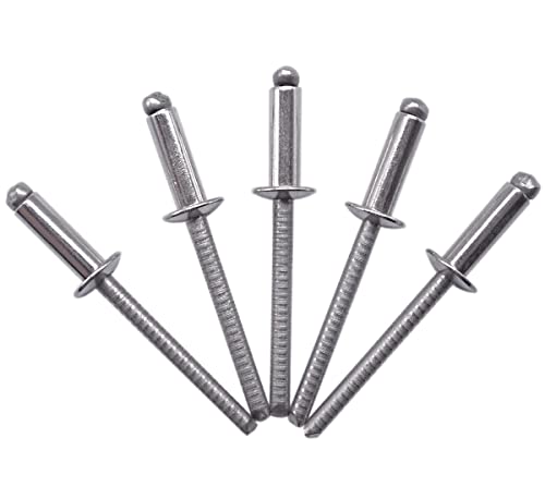 500 Stück Edelstahl Blindnieten 4,0 x 12 mm Kuppelkopf Pop Nieten DIN 7337 A2 Niete Nutdorn (500, 4,0 x 12 mm) von Marcopol