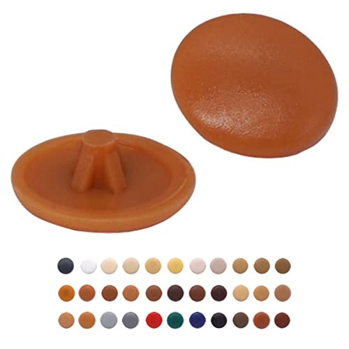 500 Stück Pozidriv-Schraubkappen, 12 mm Durchmesser, Kunststoffabdeckungen für Möbel, dekorative Kappe (500, Braun S12) von Marcopol