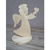Engel Mit Herz Angel With Heart Holzdekoration Wooddecoration Dekoration Decoration Schutzengel Für Die Wohnung Nicht Nur Weihnachten von MarcosHolzwelt