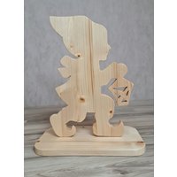 Zwerg Mit Laterne Dwarf With Lantern Holzdekoration Wooddecoration Dekoration Für Die Wohnung Decoration For Inside von MarcosHolzwelt