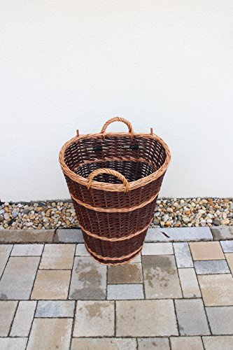 Birsppy Marcus Kiepe mit Tragegurt aus Weide 43x37x60cm Rückentragekorb Winzerkiepe Weidenkiepe Huckelkorb Holzkorb Heukorb Erntekorb Tragekorb von Marcus Weidenhandel