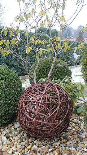 Marcus Weidenkugel in 8 Größen, Dekokugel aus Weide Weidenball Gartenkugel Rebenkugel Handgefertigt in EU (40cm) von Marcus Weidenhandel