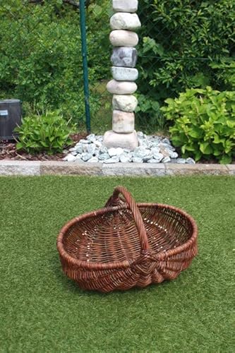 Weidenkorb Weidentraktor Blumenkübel Korbgeflecht Pflanzkorb Weide Plumenkasten Geschenk Präsent (XL) von Marcus´ Weidenhandel