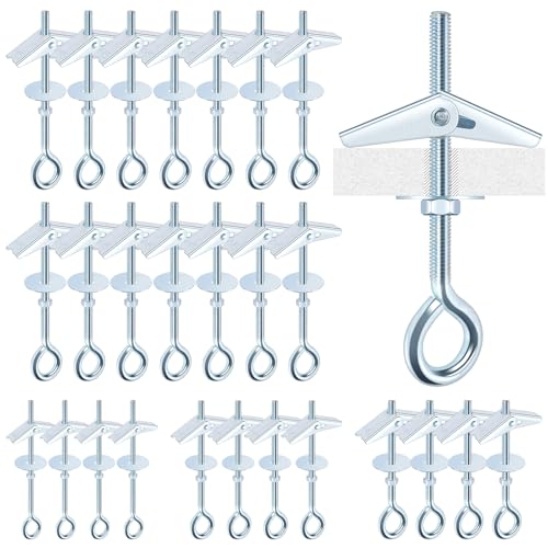 Mardatt 15 Stück M5 x 75mm Federklappdübel Toggle Bolt, Spring Toggle Bolts Butterfly Anchors Butterfly Toggle Anchors, Heavy Duty Drywall Anchors with Wing Nut for Hanging Lamps Heavy Items von Mardatt