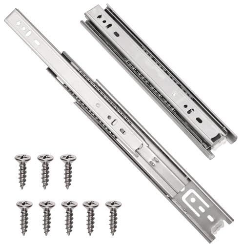 Mardatt 1Pair 10 Inch Full Extension Drawer Slides, Heavy Duty Locking, Ball Bearing, Silver, Seitliche Montage, Vollauszug, Kugellager, Schwerlast Mardatt 1Pair 10 Inch Full Extension Drawer Slides, Heavy Duty Locking, Ball Bearing, Silver, Seitliche Montage, Vollauszug, Kugellager, Schwerlast von Mardatt
