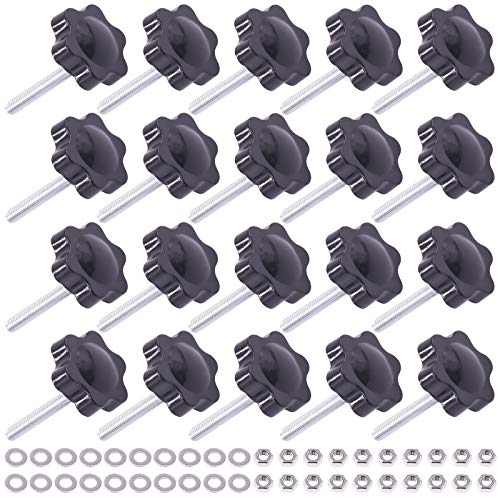 Mardatt 20 Sets M4 x 30 mm Sternknäufe Außengewinde Klemmknopf Schraube Handfestziehknopf Schnellentfernung Ersatzteile mit 304 Edelstahl-Sechskantmuttern und flachen Unterlegscheiben Mardatt 20 Sets M4 x 30 mm Sternknäufe Außengewinde Klemmknopf Schraube Handfestziehknopf Schnellentfernung Ersatzteile mit 304 Edelstahl-Sechskantmuttern und flachen Unterlegscheiben von Mardatt