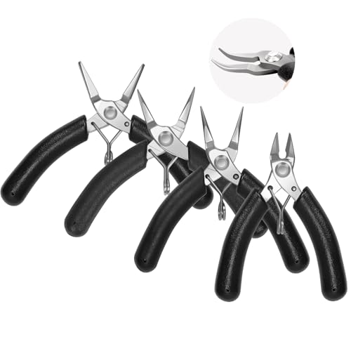 Mardatt 4Pcs Jewelry Pliers Set, Schmuck Zangen Set, Schmuck machen Werkzeuge umfassen Nadelzange, Rundzange, gebogene Zange, Drahtschneider für Schmuck machen Zubehör Mardatt 4Pcs Jewelry Pliers Set, Schmuck Zangen Set, Schmuck machen Werkzeuge umfassen Nadelzange, Rundzange, gebogene Zange, Drahtschneider für Schmuck machen Zubehör von Mardatt