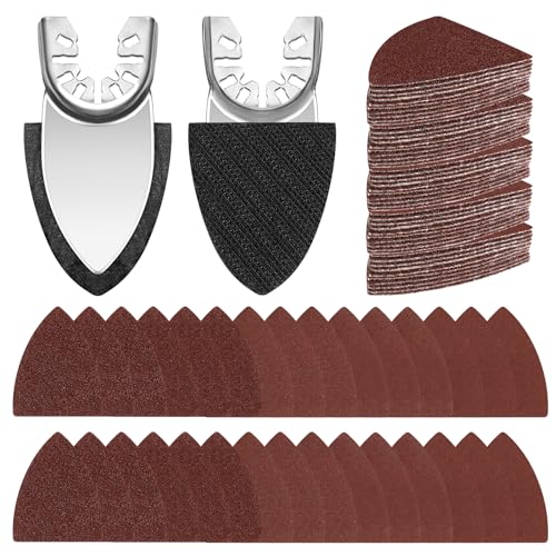 Mardatt 52Pcs Oscillating Tool Detail Sanding Pads Kit Includes #60#80#120#180#240 Finger Sandpaper and Finger Sanding Pad, Multi-Tool Sanding Pads Attachment for Surface Polish Sanding von Mardatt