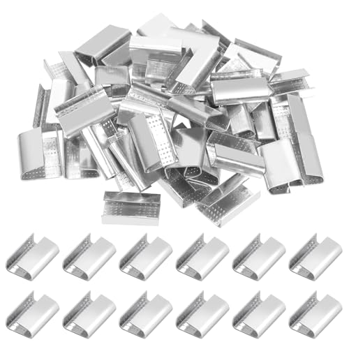 Mardatt Banding-Clips,100 Stück Metall Verpackung Umreifungssiegel für 5/8“ Bandbreite Stahlband, Robuste Offene Dichtungs-Banding-Clips für die Sicherung von schweren Verpackungen Mardatt Banding-Clips,100 Stück Metall Verpackung Umreifungssiegel für 5/8“ Bandbreite Stahlband, Robuste Offene Dichtungs-Banding-Clips für die Sicherung von schweren Verpackungen von Mardatt
