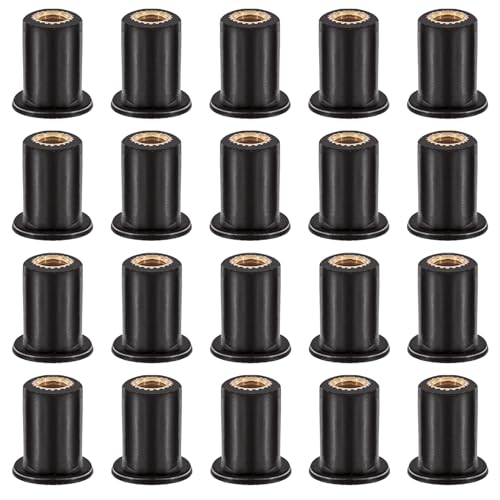 Mardatt Rubber Well Nuts Kit, 20 Stück M5 Neopren Well Muttern Neopren Expansion Messing Muttern Gummi Expansion Messing Kupfer Bolzen Well Mutter Windschutzscheibe Verkleidung Befestigungen Muttern Mardatt Rubber Well Nuts Kit, 20 Stück M5 Neopren Well Muttern Neopren Expansion Messing Muttern Gummi Expansion Messing Kupfer Bolzen Well Mutter Windschutzscheibe Verkleidung Befestigungen Muttern von Mardatt