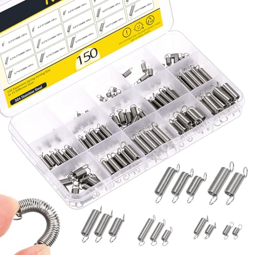 Mardatt Stainless Steel Extension Spring Assortment Kit, Assorted Sizes Extension Springs, Mechanical Small Extension Springs for Home Repairs (150) von Mardatt