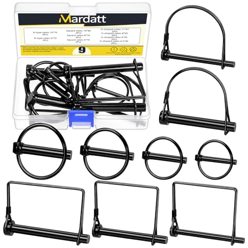 Mardatt Wire Lock Pins, 9 Stück 5/16“ 1/4" 2/5" 1/6“ 5/16" Rohrklappsplinte mit Rastverschluss Sicherungsstifte, PTO Pin Klappsplinte Rohr Sicherungssplinte Klappstecker Rohrsplinte Mardatt Wire Lock Pins, 9 Stück 5/16“ 1/4" 2/5" 1/6“ 5/16" Rohrklappsplinte mit Rastverschluss Sicherungsstifte, PTO Pin Klappsplinte Rohr Sicherungssplinte Klappstecker Rohrsplinte von Mardatt
