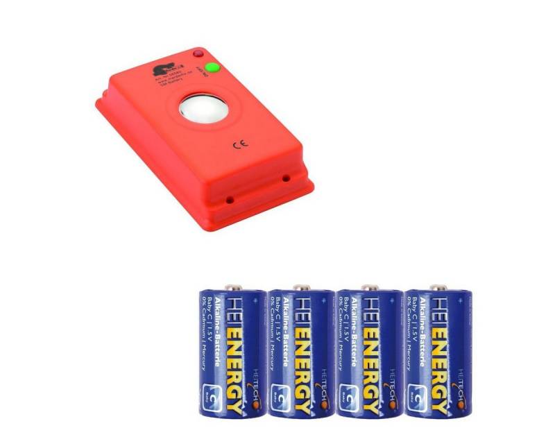 Marderfix Ultraschall-Tierabwehr Akustik Batterie - inklusive 4 Baby/C Batterien von Marderfix