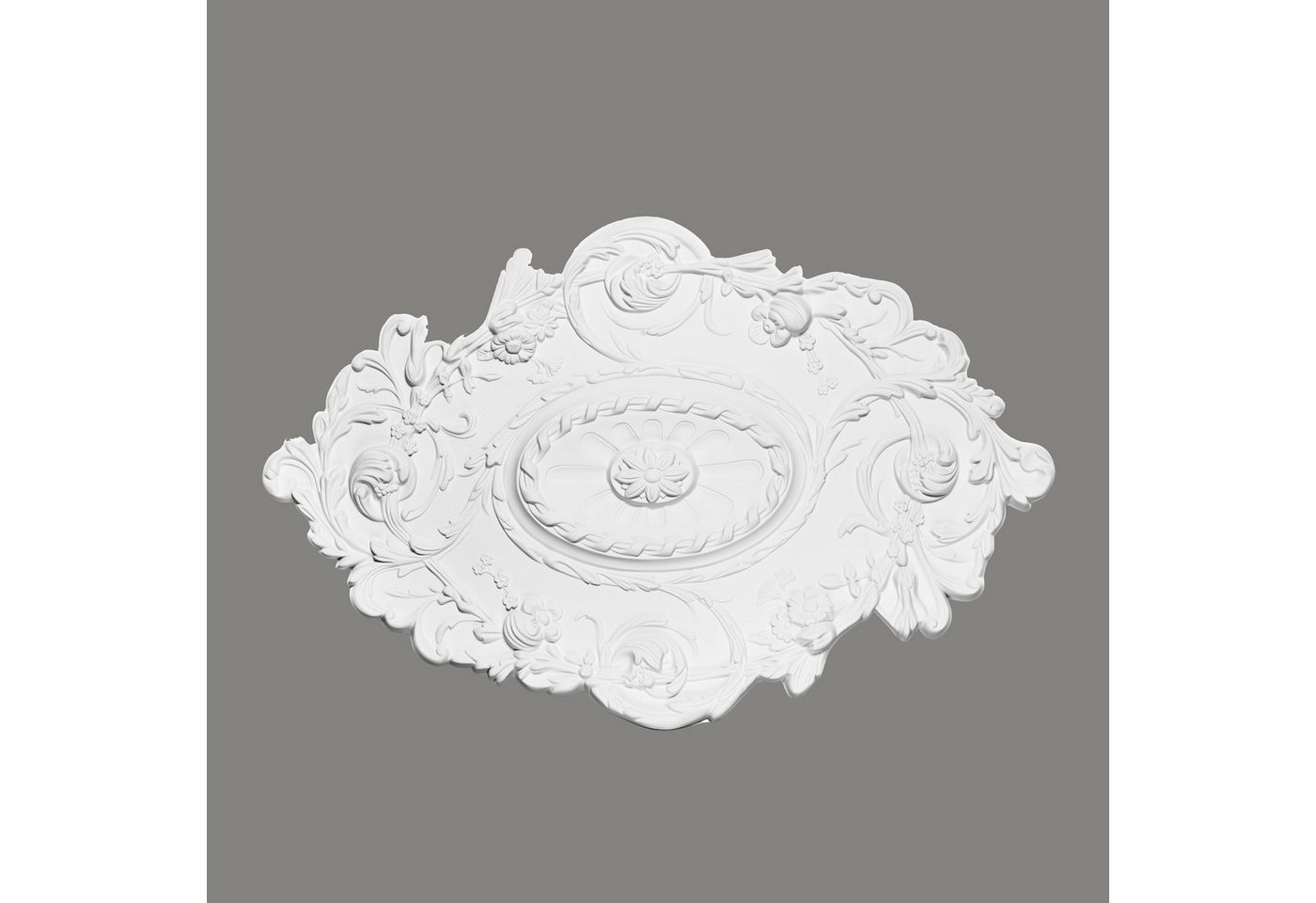 Mardom Decken-Rosette B2021 Profoam 510 x 40 x 748 mm Weiß Stuckrosette Wandrosette Oval Mardom Decken-Rosette B2021 Profoam 510 x 40 x 748 mm Weiß Stuckrosette Wandrosette Oval von Mardom