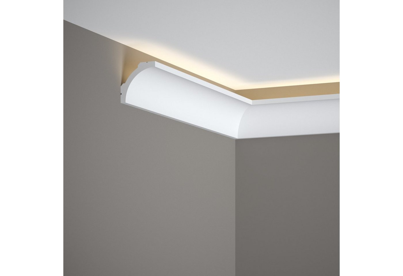Mardom Deckenleiste MD210 Polyforce 50 x 50 x 2000 mm Weiß Stuckleiste Lichtleiste, Kleben, Polystyrol Mardom Deckenleiste MD210 Polyforce 50 x 50 x 2000 mm Weiß Stuckleiste Lichtleiste, Kleben, Polystyrol von Mardom