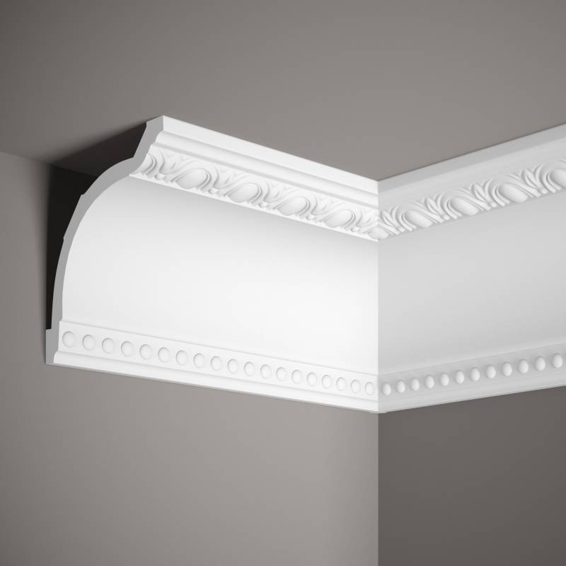 Mardom Deckenleiste MDA040 Profoam 110 x 135 x 2000 mm Weiß Stuckleiste Jugendstil von Mardom