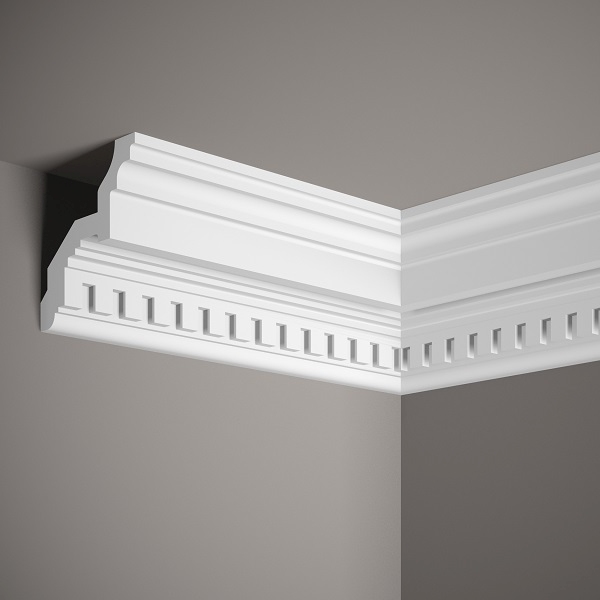 Mardom Deckenleiste MDA046 Profoam 120 x 107 x 2000 mm Weiß Stuckleiste Ornament von Mardom