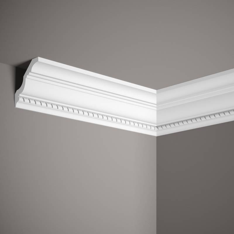 Mardom Deckenleiste MDA106 Profoam 75 x 75 x 2000 mm Weiß Stuckleiste bauchig von Mardom