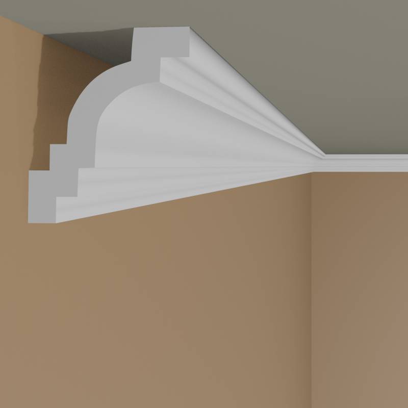 Mardom Deckenleiste MDB142 Profoam 80 x 98 x 2000 mm Weiß Stuckleiste Markant von Mardom