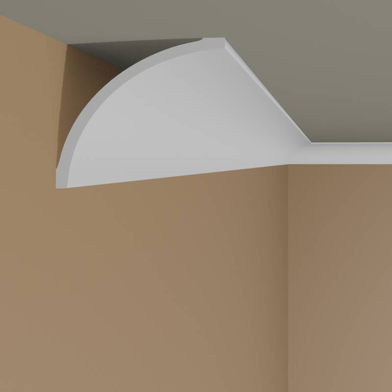 Mardom Deckenleiste MDB155 Profoam 216 x 216 x 2000 mm Weiß Stuckleiste Hohlkehle von Mardom