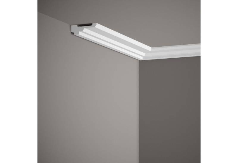 Mardom Deckenleiste MDB164 Profoam 62 x 21 x 2000 mm Weiß Stuckleiste Flach, Kleben, Polyurethan von Mardom