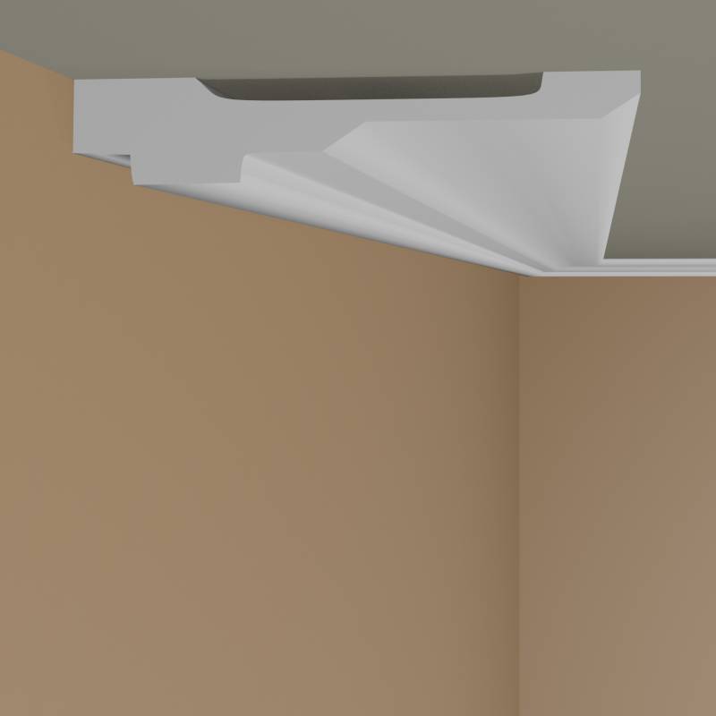 Mardom Deckenleiste MDB164 Profoam 62 x 21 x 2000 mm Weiß Stuckleiste Flach von Mardom