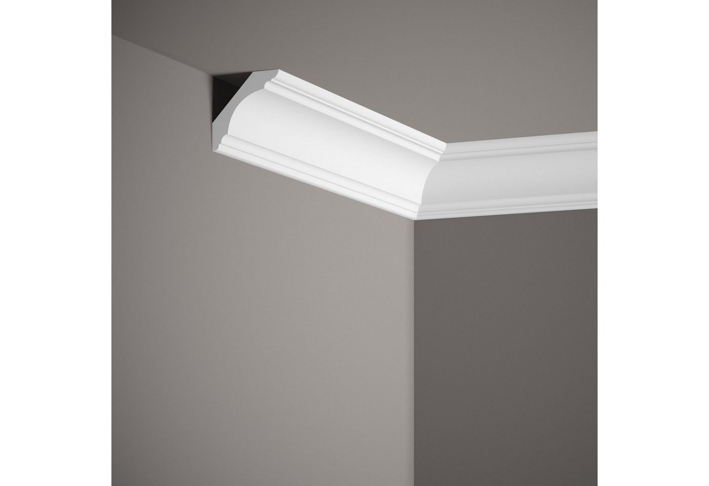 Mardom Deckenleiste MDB167 Profoam 55 x 55 x 2000 mm Weiß Stuckleiste Klassisch, Kleben, Polyurethan von Mardom