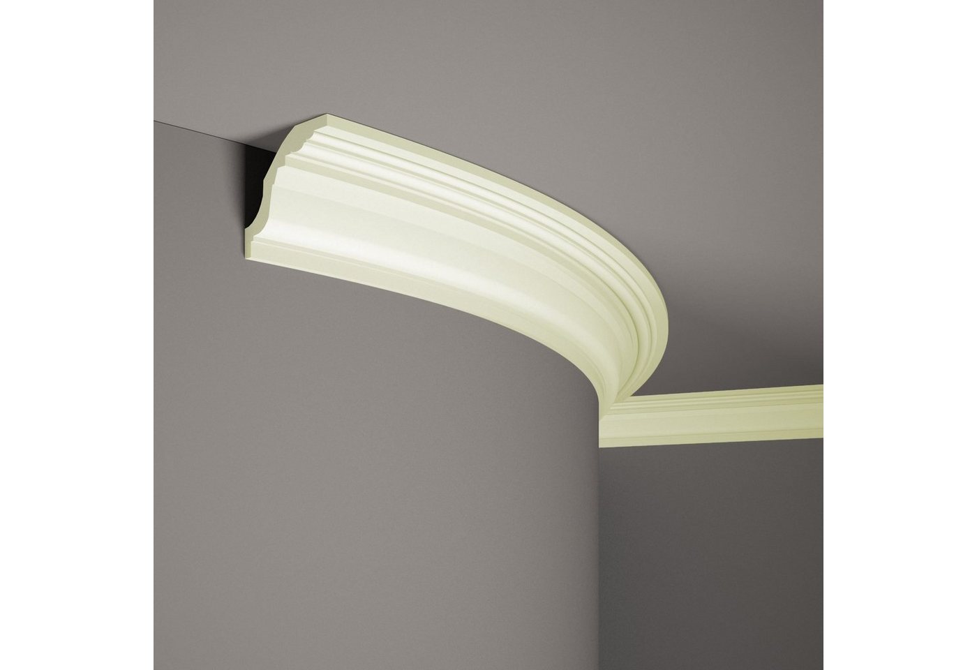 Mardom Deckenleiste flexible MDB102F Profoam 80 x 80 x 2000 mm Weiß Stuckleiste biegsam, Kleben, Polyurethan Mardom Deckenleiste flexible MDB102F Profoam 80 x 80 x 2000 mm Weiß Stuckleiste biegsam, Kleben, Polyurethan von Mardom