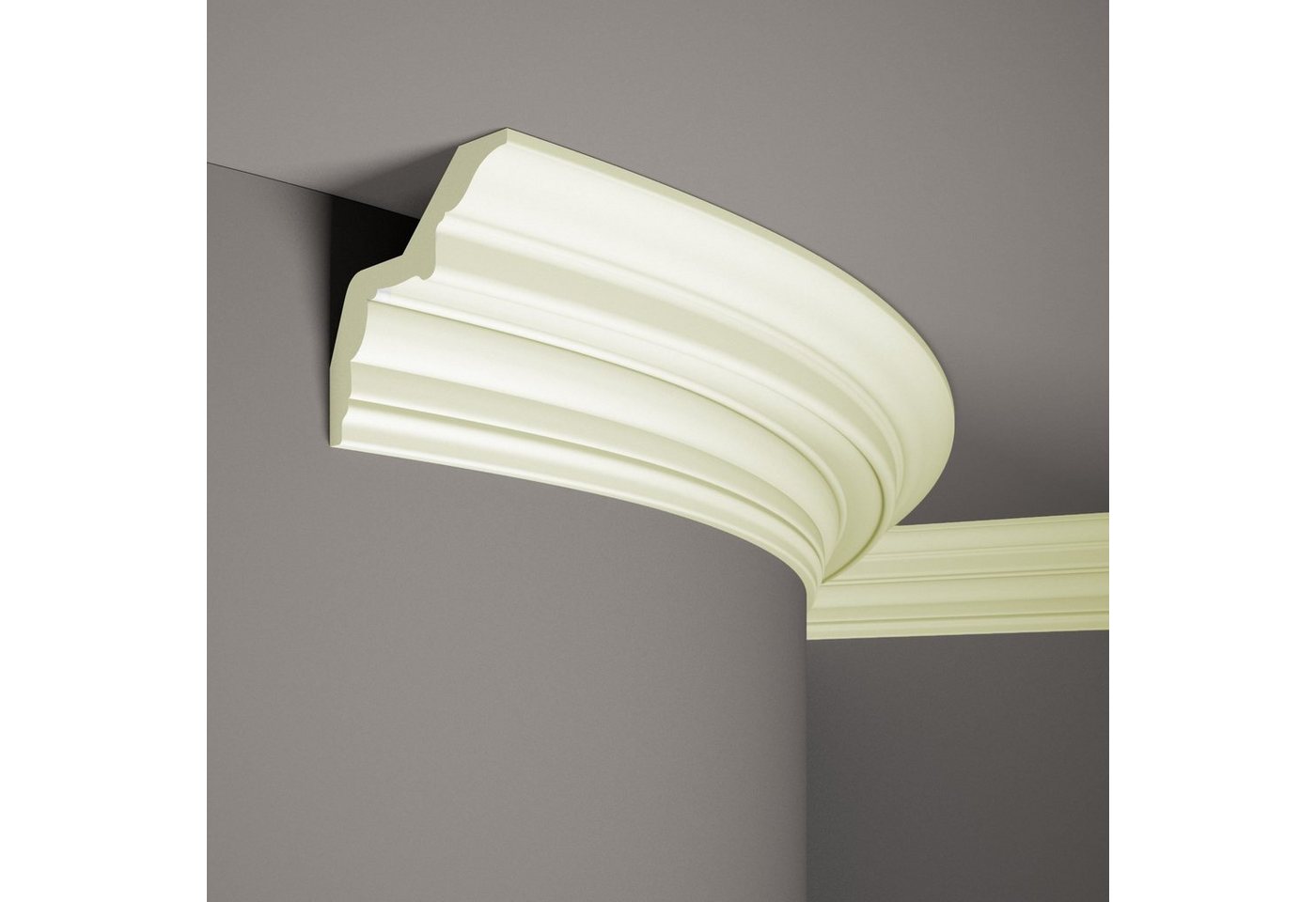 Mardom Deckenleiste flexible MDB169F Profoam 126 x 124 x 2000 mm Weiß Stuckleiste biegsam, Kleben, Polyurethan Mardom Deckenleiste flexible MDB169F Profoam 126 x 124 x 2000 mm Weiß Stuckleiste biegsam, Kleben, Polyurethan von Mardom