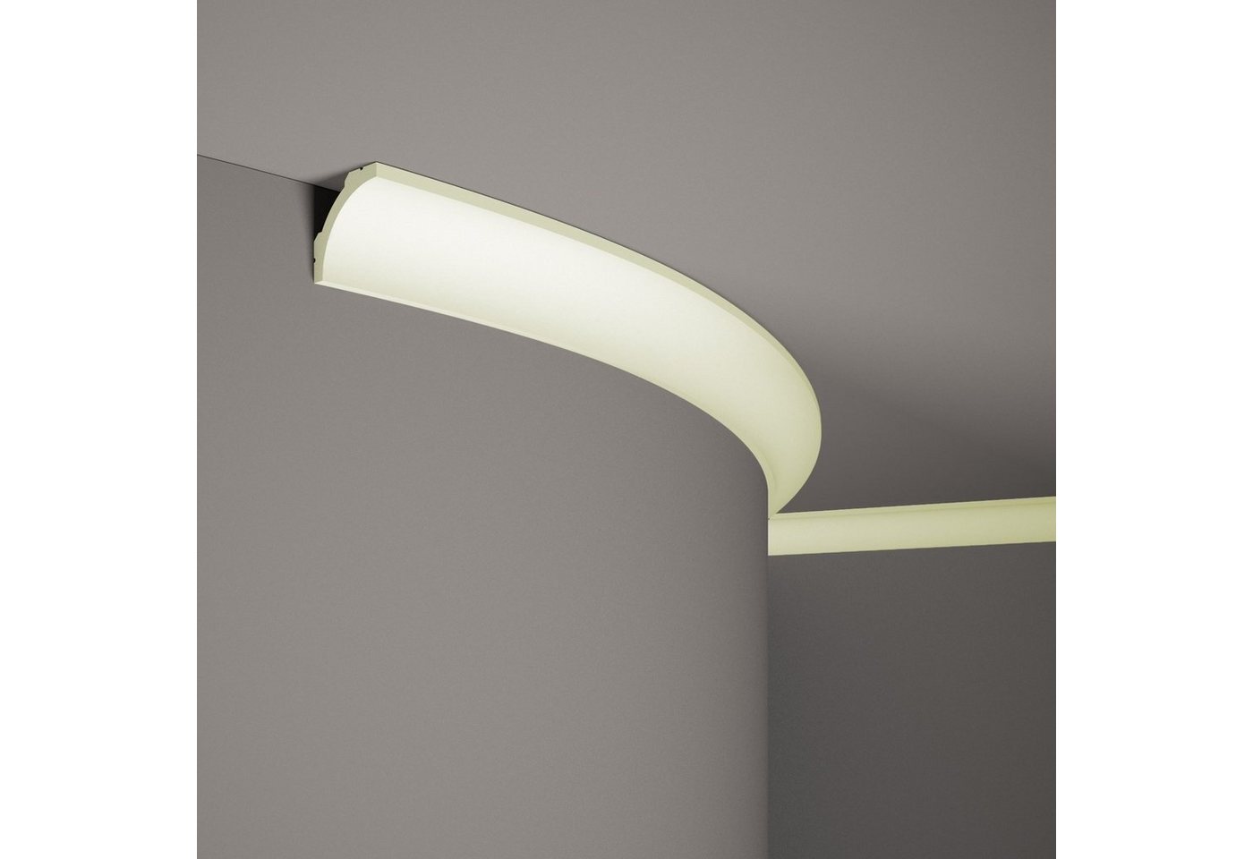 Mardom Deckenleiste flexible MDB210F Profoam 48 x 51 x 2000 mm Weiß Stuckleiste biegsam, Kleben, Polyurethan Mardom Deckenleiste flexible MDB210F Profoam 48 x 51 x 2000 mm Weiß Stuckleiste biegsam, Kleben, Polyurethan von Mardom