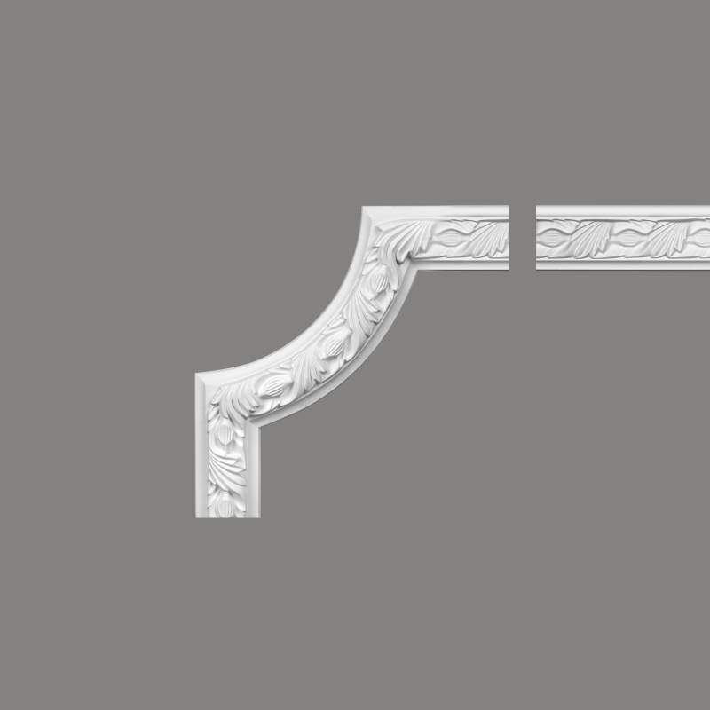 Mardom Eckstück für Wandleiste MDC258 Profoam 54 x 20 x 260 mm Weiß Stuckprofil Stuckleiste von Mardom