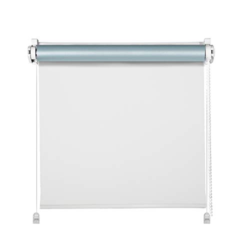 Mardom Klemmfix Click Thermorollo 3 in 1 thermobeschichtet Klemmträger Easyfix Klemmrollo u. Wand weiß| VORMONTIERT | Klemm-oder Schraubmontage an Wand/Decke | (BxH 100x215cm) von Mardom