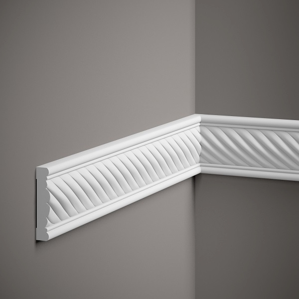 Mardom Wandleiste MDC239 Profoam 15 x 75 x 2000 mm Weiß Zierleiste Modern von Mardom