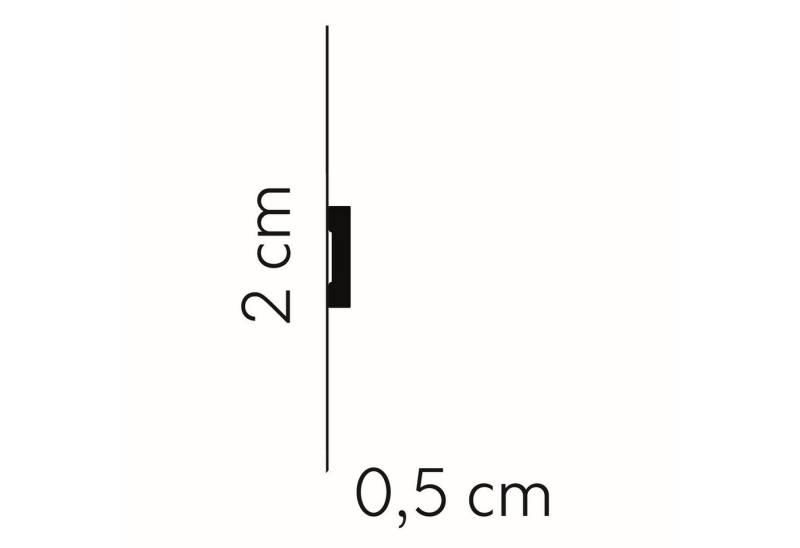 Mardom Zierleiste Wandleiste MD012 Polyforce 5 x 20 x 2000 mm Weiß Deckenleiste Gerade, Kleben, Polystyrol von Mardom