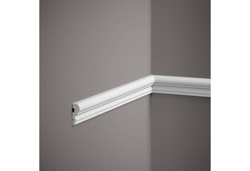 Mardom Zierleiste Wandleiste MD325 Polyforce 15 x 41 x 2000 mm Weiß für Wandspiegel, Kleben, Polystyrol von Mardom
