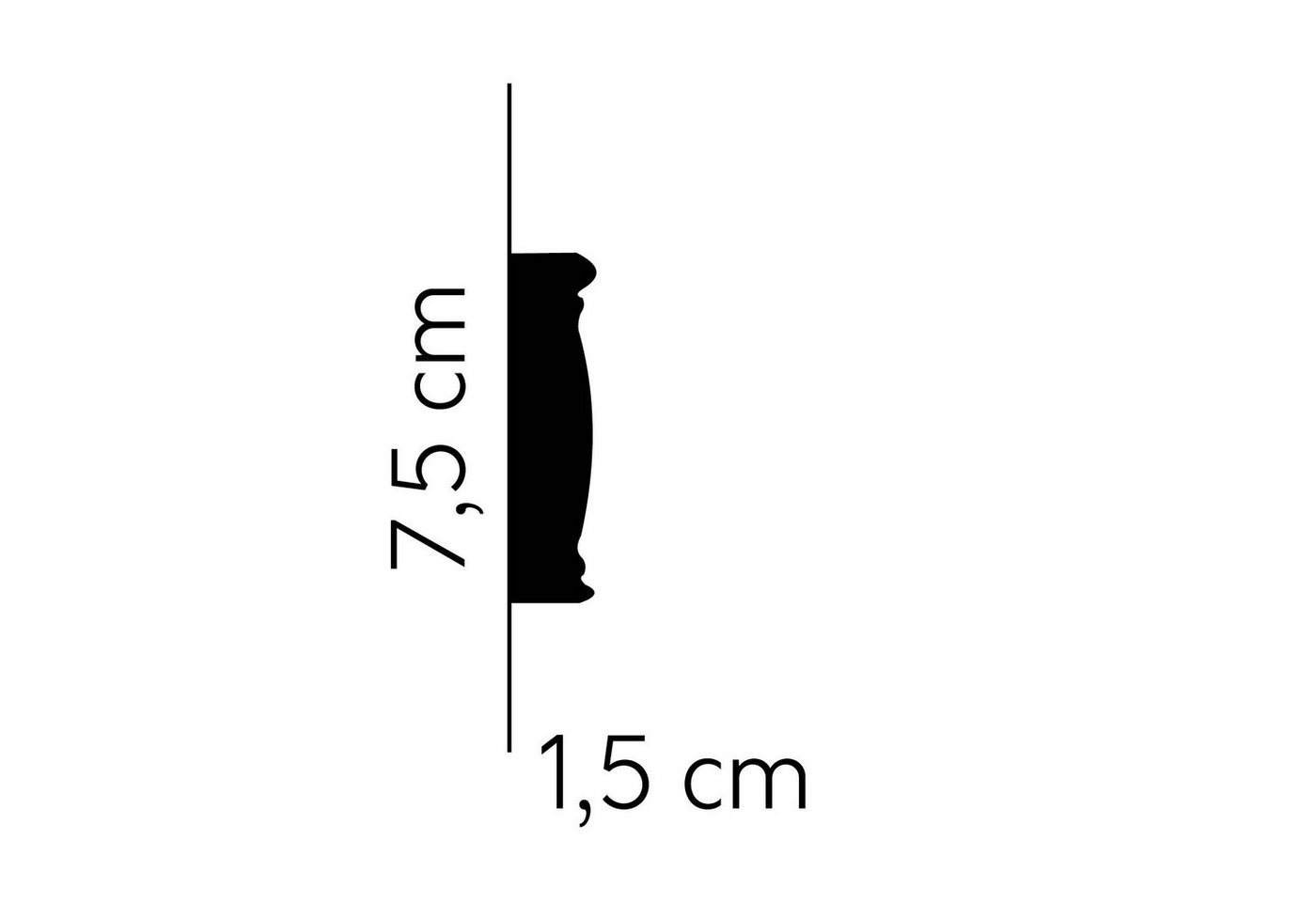 Mardom Zierleiste Wandleiste MDC239 Profoam 15 x 75 x 2000 mm Weiß Deckenleiste Modern, Kleben, Polyurethan Mardom Zierleiste Wandleiste MDC239 Profoam 15 x 75 x 2000 mm Weiß Deckenleiste Modern, Kleben, Polyurethan von Mardom
