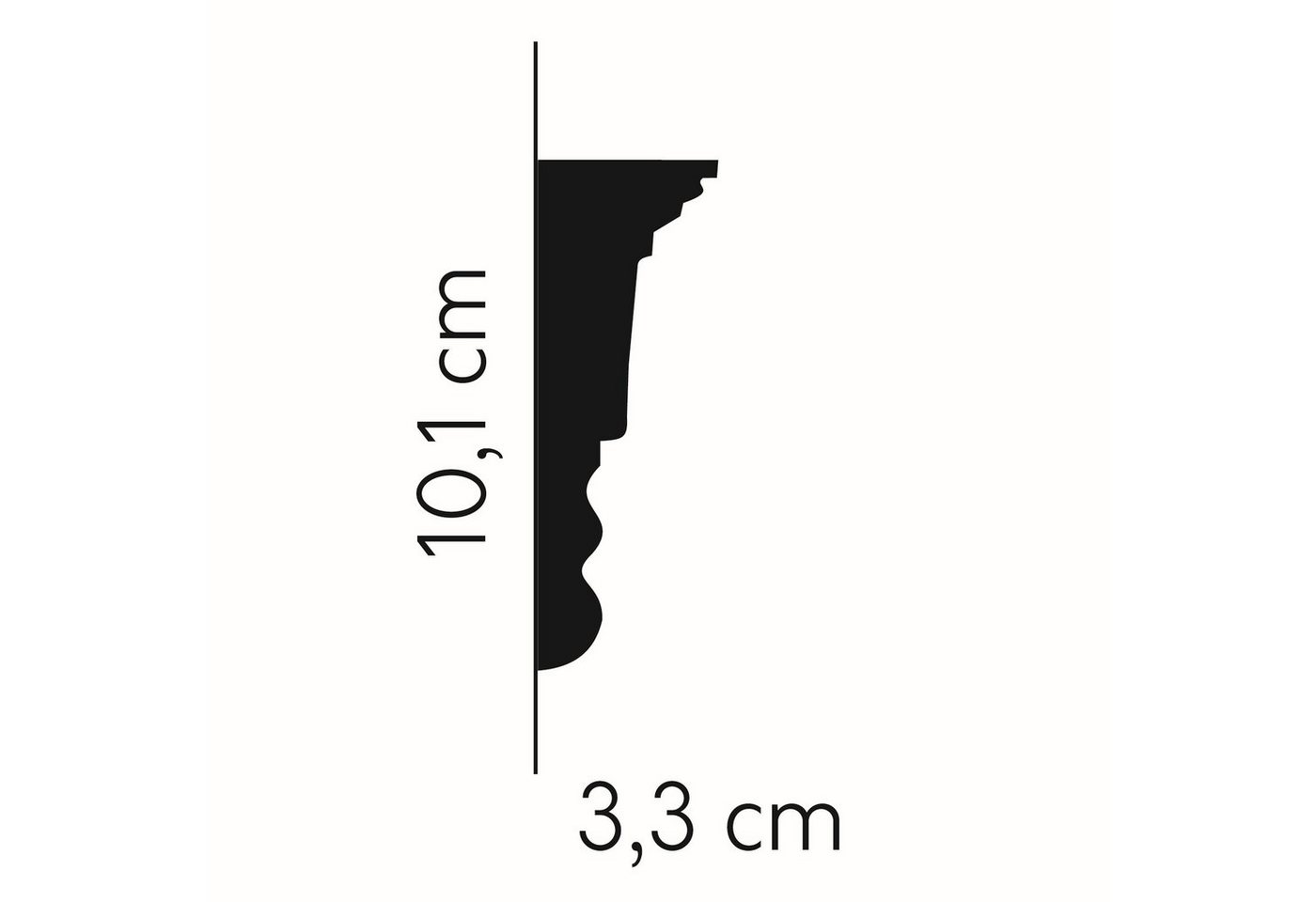 Mardom Zierleiste Wandleiste MDD334 Profoam 33 x 101 x 2000 mm Weiß Deckenleiste Kompakt, Kleben, Polyurethan Mardom Zierleiste Wandleiste MDD334 Profoam 33 x 101 x 2000 mm Weiß Deckenleiste Kompakt, Kleben, Polyurethan von Mardom
