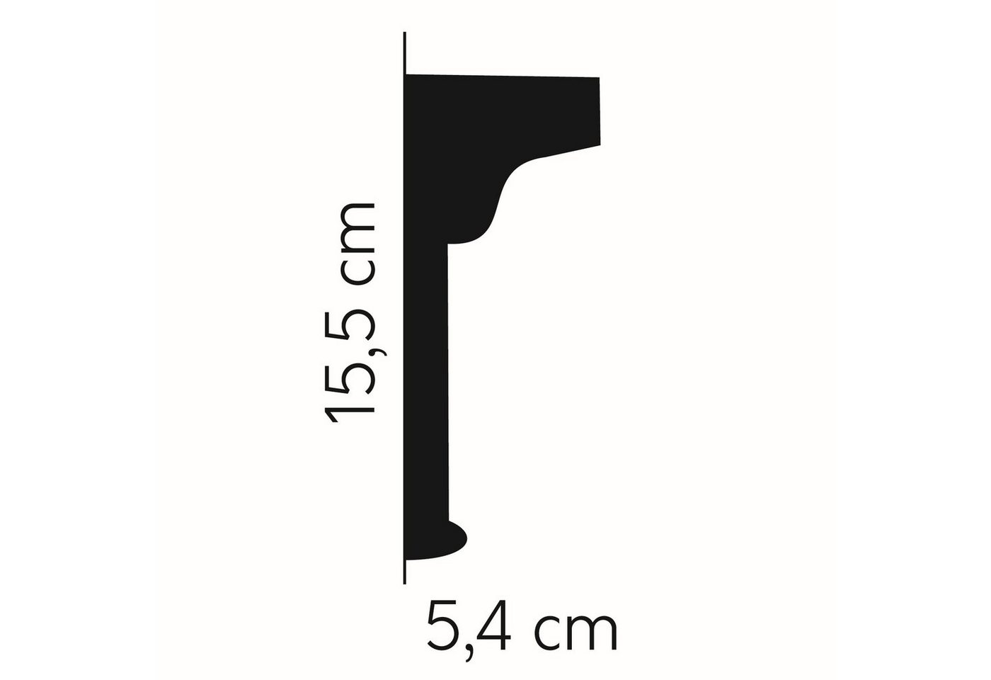 Mardom Zierleiste Wandleiste MDD335 Profoam 54 x 155 x 2000 mm Weiß Dekorleiste, Kleben, Polyurethan Mardom Zierleiste Wandleiste MDD335 Profoam 54 x 155 x 2000 mm Weiß Dekorleiste, Kleben, Polyurethan von Mardom
