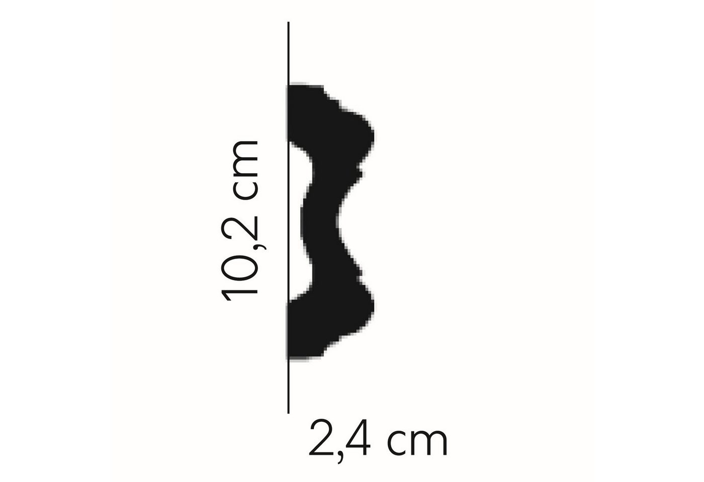 Mardom Zierleiste Wandleiste MDD345 Profoam 24 x 102 x 2000 mm Weiß Deckenleiste Modern, Kleben, Polyurethan Mardom Zierleiste Wandleiste MDD345 Profoam 24 x 102 x 2000 mm Weiß Deckenleiste Modern, Kleben, Polyurethan von Mardom