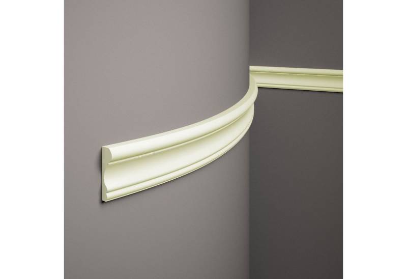 Mardom Zierleiste flexible Wandleiste MDD311F Profoam 25 x 85 x 2000 mm Weiß biegsam, Kleben, Polyurethan von Mardom