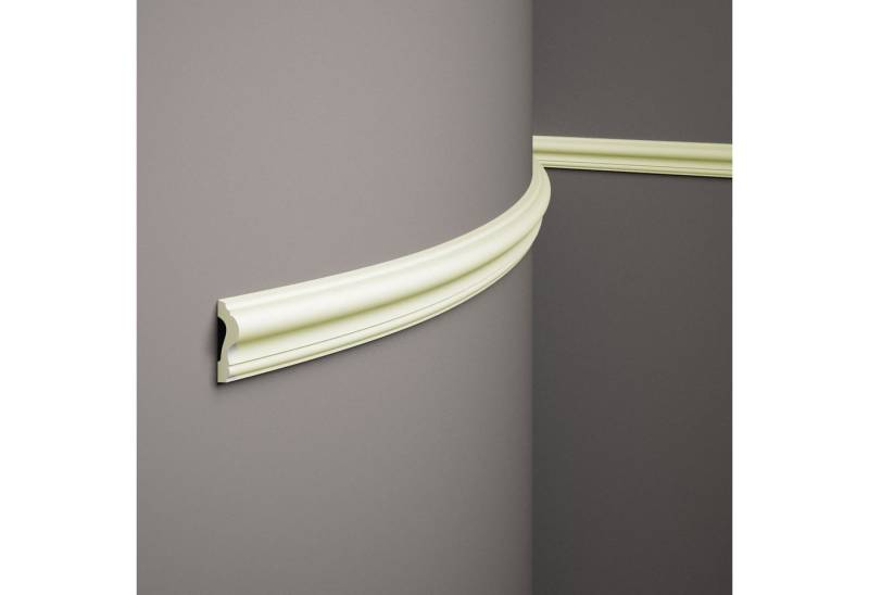 Mardom Zierleiste flexible Wandleiste MDD346F Profoam 25 x 61 x 2000 mm Weiß biegsam, Kleben, Polyurethan von Mardom