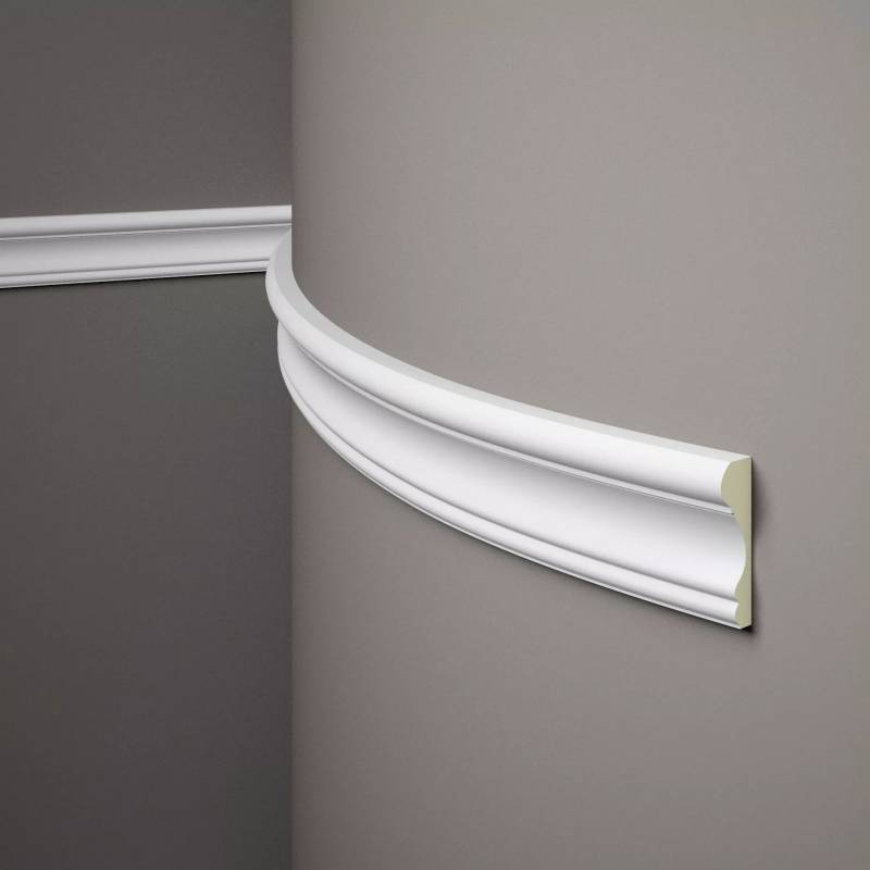 Mardom flexible Wandleiste MDD311F Profoam 25 x 85 x 2000 mm Weiß Zierleiste biegsam von Mardom