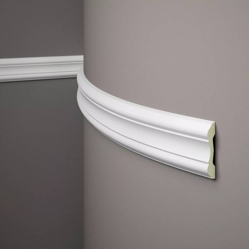 Mardom flexible Wandleiste MDD345F Profoam 24 x 102 x 2000 mm Weiß Zierleiste biegsam von Mardom