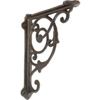 Clayre & Eef Regalkonsole Regalträger Wandkonsole Regalhalter Regalhalterung Winkel Regal Träger Gusseisen Braun-Antik Retro von MareLigneum