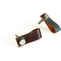 Möbelgriff Schlaufengriff Leder Knauf Griff Türknopf Schubladengriff Braun Grau Möbelgriff Schlaufengriff Leder Knauf Griff Türknopf Schubladengriff Braun Grau von MareLigneum