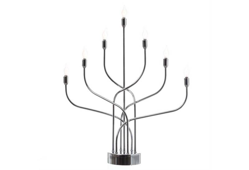 MARELIDA Fensterleuchter LED Fensterleuchter Aura Kerzenleuchter Metallleuchter 7flammig Timer, LED Classic, warmweiß (2100K bis 3000K) von MARELIDA