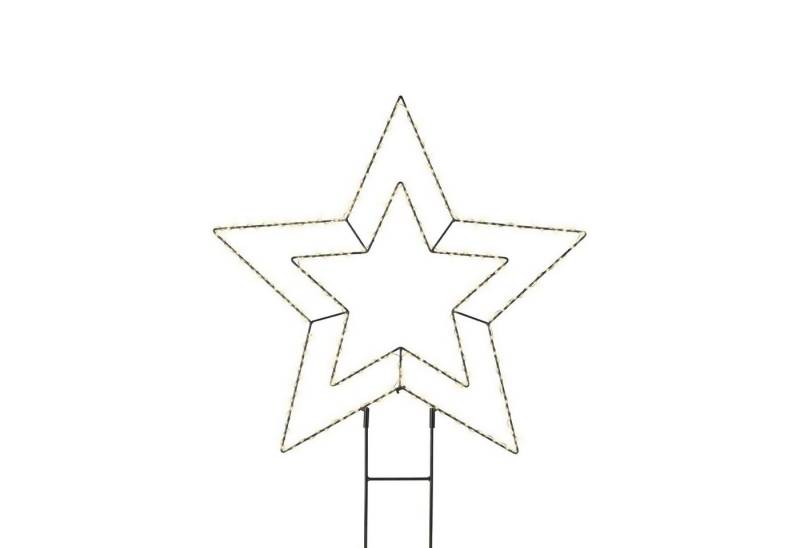 MARELIDA LED-Stern für außen LED Gartenstecker Stern 275LED 58cm Weihnachtsdeko Gartendeko, LED Classic, warmweiß (2100K bis 3000K) von MARELIDA