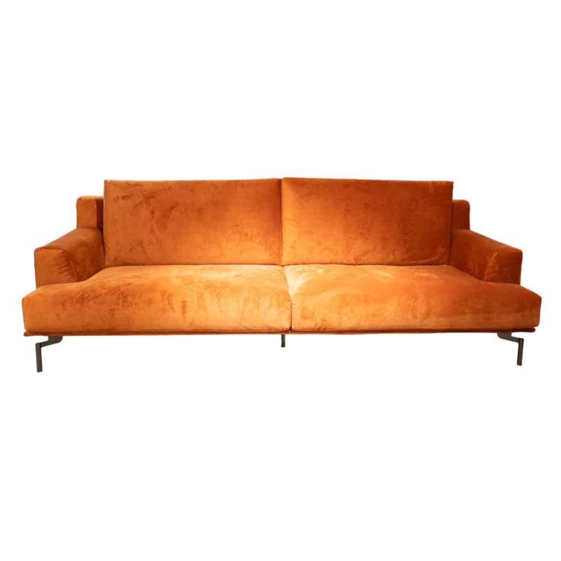 Sofa Liam 9LI204 Stoff Koala 129 C Orange Fuß B Lack Bronze 0PM18 von Marelli