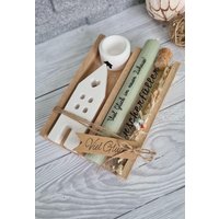 Einzugsgeschenk, Umzug, Geschenkset Mit Holzbox , Geschenk Zum Einzug, Mitbringsel, Kleines Geschenk, Kerzengeschenk von MarengoBodensee