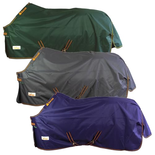 Marengos by Bucas - Weidedecke Stay-Dry 1200D Irish Turnout | Regendecke & Übergangsdecke | atmungsaktive & wasserdichte Outdoordecke mit Innenfutter & Kreuzbegurtung | Blau/Orange in Größe 135cm von Marengos